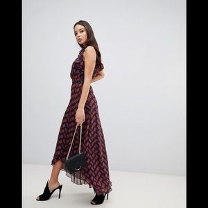 PRETTY LITTLE THING CHEVRON GOWN